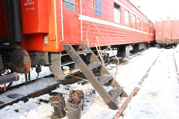 ロシア　サハリン島（樺太）　汽車