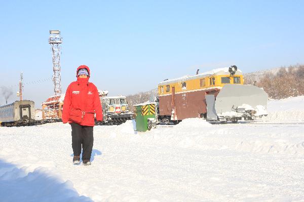 ロシア　サハリン島（樺太）　汽車