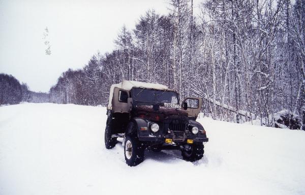 ロシア　サハリン島（樺太）　雪国